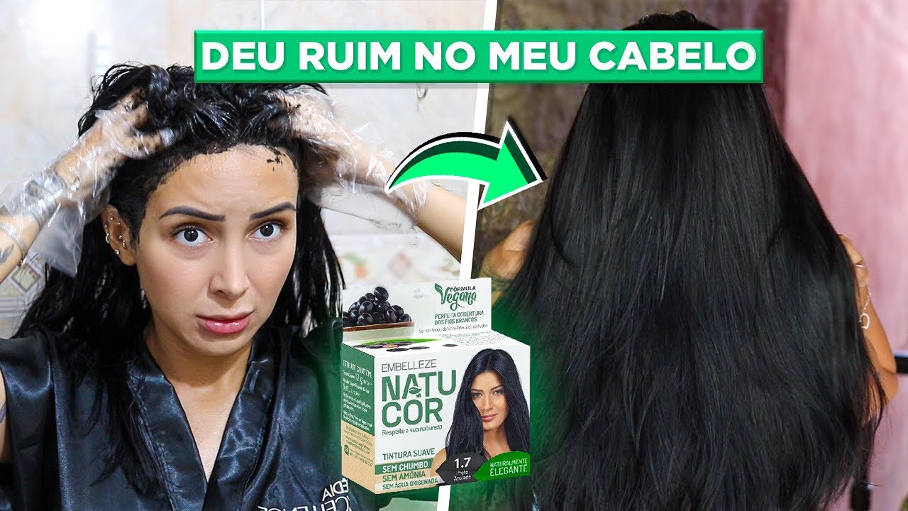 TESTEI A TINTA NATUCOR PRETO AZULADO *e me arrependi*