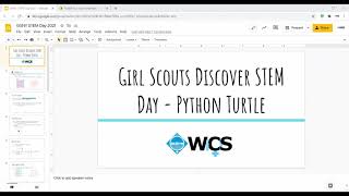 Girl Scouts Discover STEM Day 2021: Python Turtle Tutorial