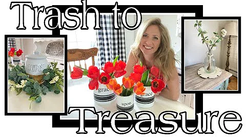 Trash to Treasure / Thrift Flip / DIY Farmhouse Decor / Spring Decor / Thrift makeover / DIY Crock