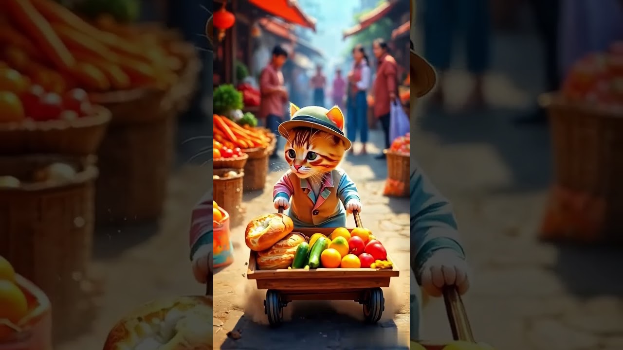 selling vegetable #cat #kucing