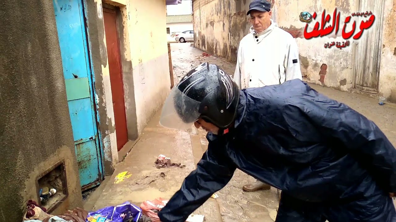 فيضان وادي علالة وتضرر سكان حي المرينة بتنس