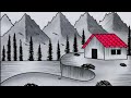 how to draw prakritik house drawing |prakritik drawing kaise banaye |prakritik drawing