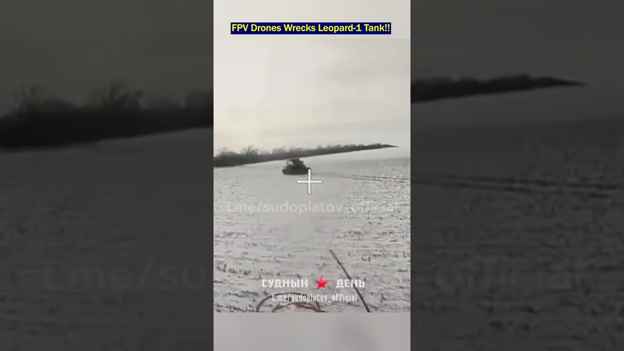 Leopard 1 Tank Gets Hit TWICE by FPV Drones!