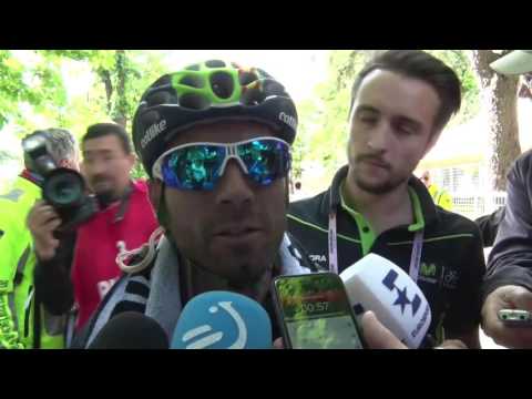 Alejandro Valverde despues de la 8a etapa del Giro d'Italia 2016