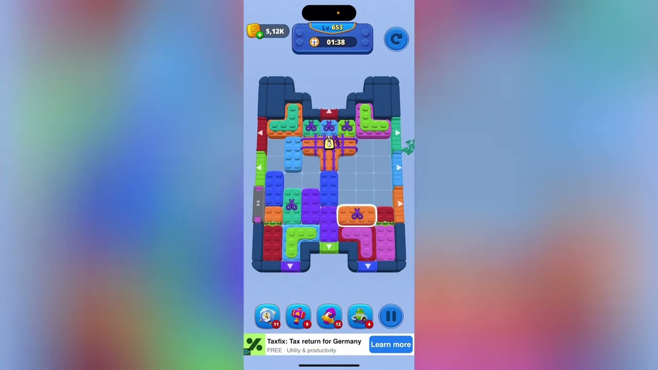Color Slide Jam Level 653 Solution Walkthrough - YouTube