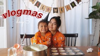 vlogmas day 3 | spooky cupcakes with Avery | faye claire