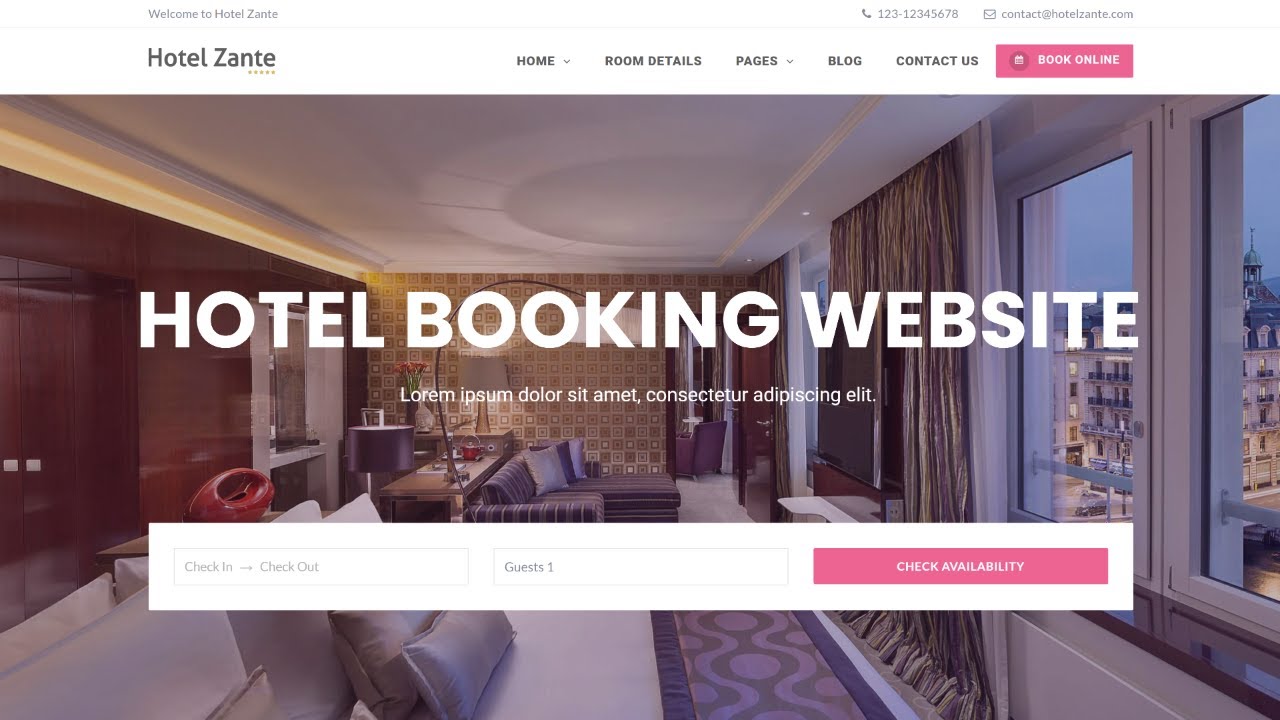 ⁣How to Make Hotel, Room and Hostel Booking Website with WordPress & Hotel Zante Theme