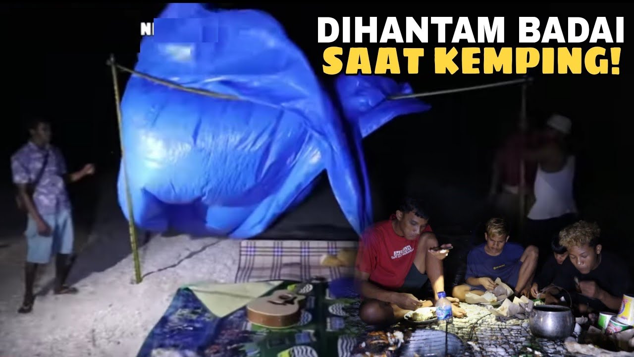 Tenda Hancur Dihantam Badai Saat Kemping Malam! Part 3