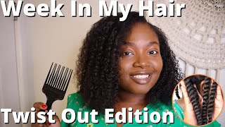 A Week In My Fine Type 4 Low Porosity Natural Hair | Twist Out, Night Time Routine, Ayurvedic Prepoo