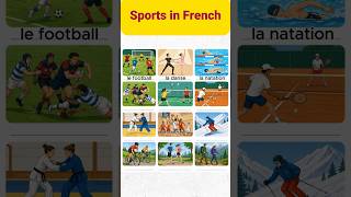 🔥Learn Sports in French | Easy Visual Vocabulary 🇫🇷 #frenchvocabulary #frenchwords #learnfrench