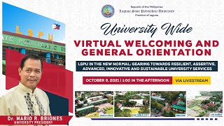 Information University Wide Virtual Welcoming and General Orientation Update