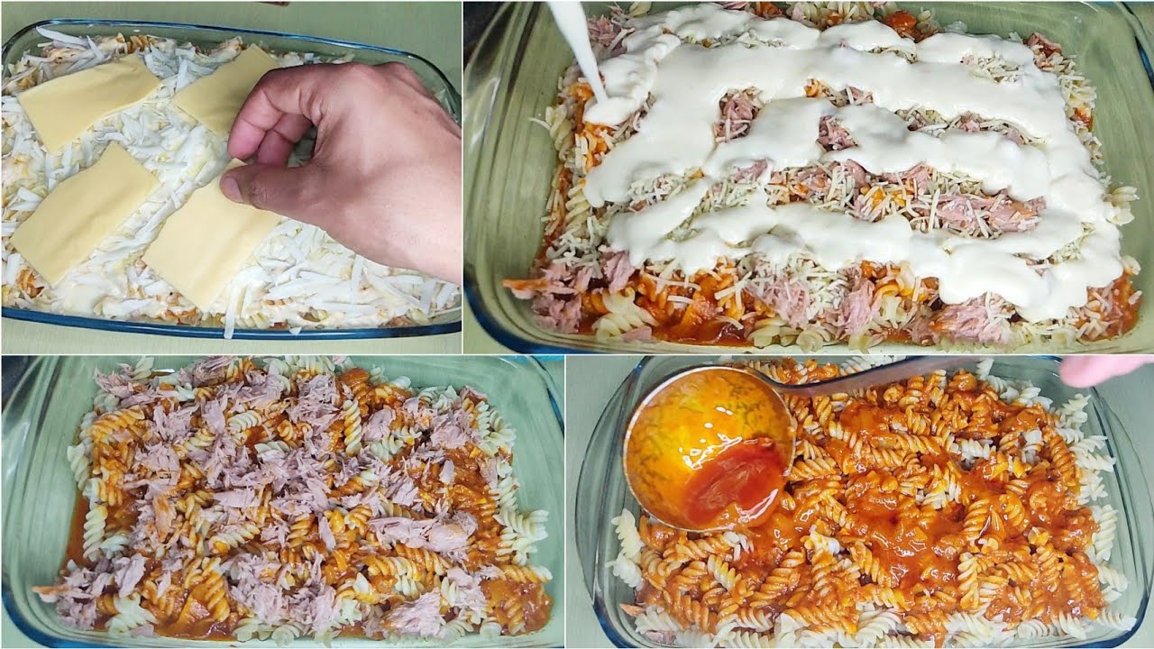 أبن و أسرع مقرونة تونسية مشخشخة بالتن و الجبن مع سر البنة في الصوص بيشاميل m9rouna thon et béchamel