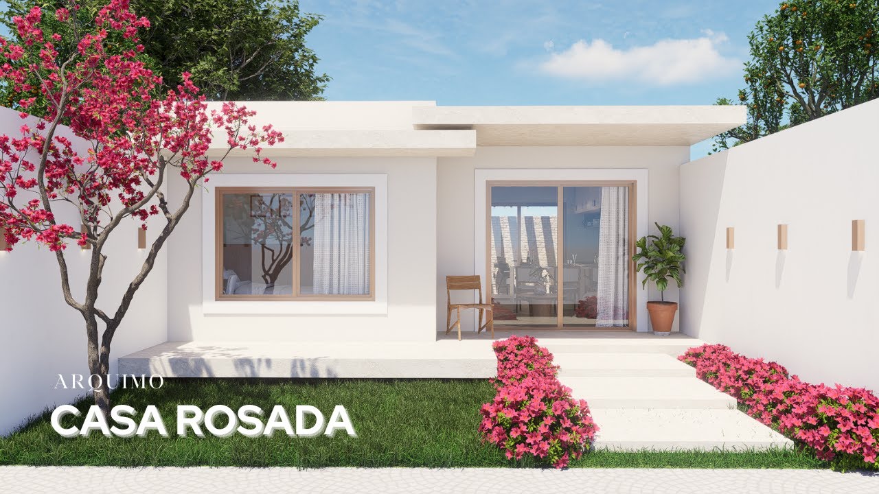 Casa Rosada 45m²: delicadeza, luz natural e charme em cada detalhe