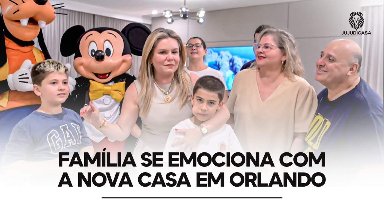Família se emociona com a nova casa em Orlando
