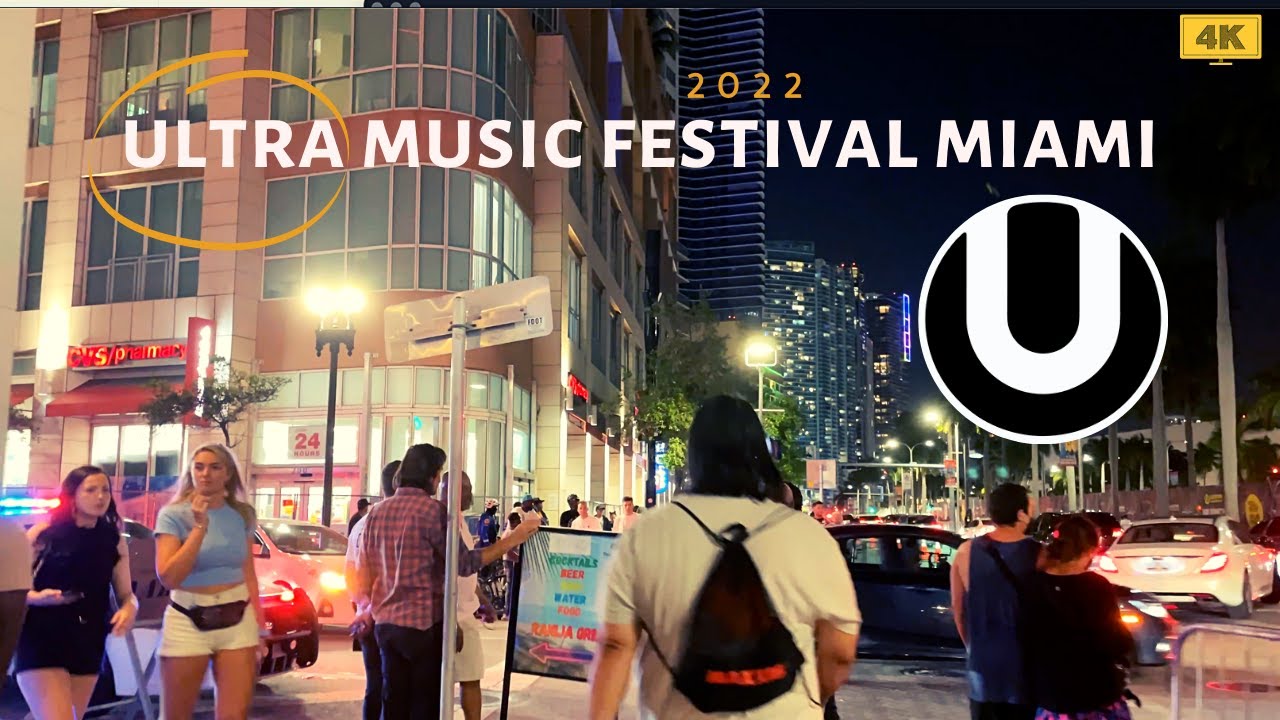 Walking around Miami ultra music festival 2022 Part 1 | 4K