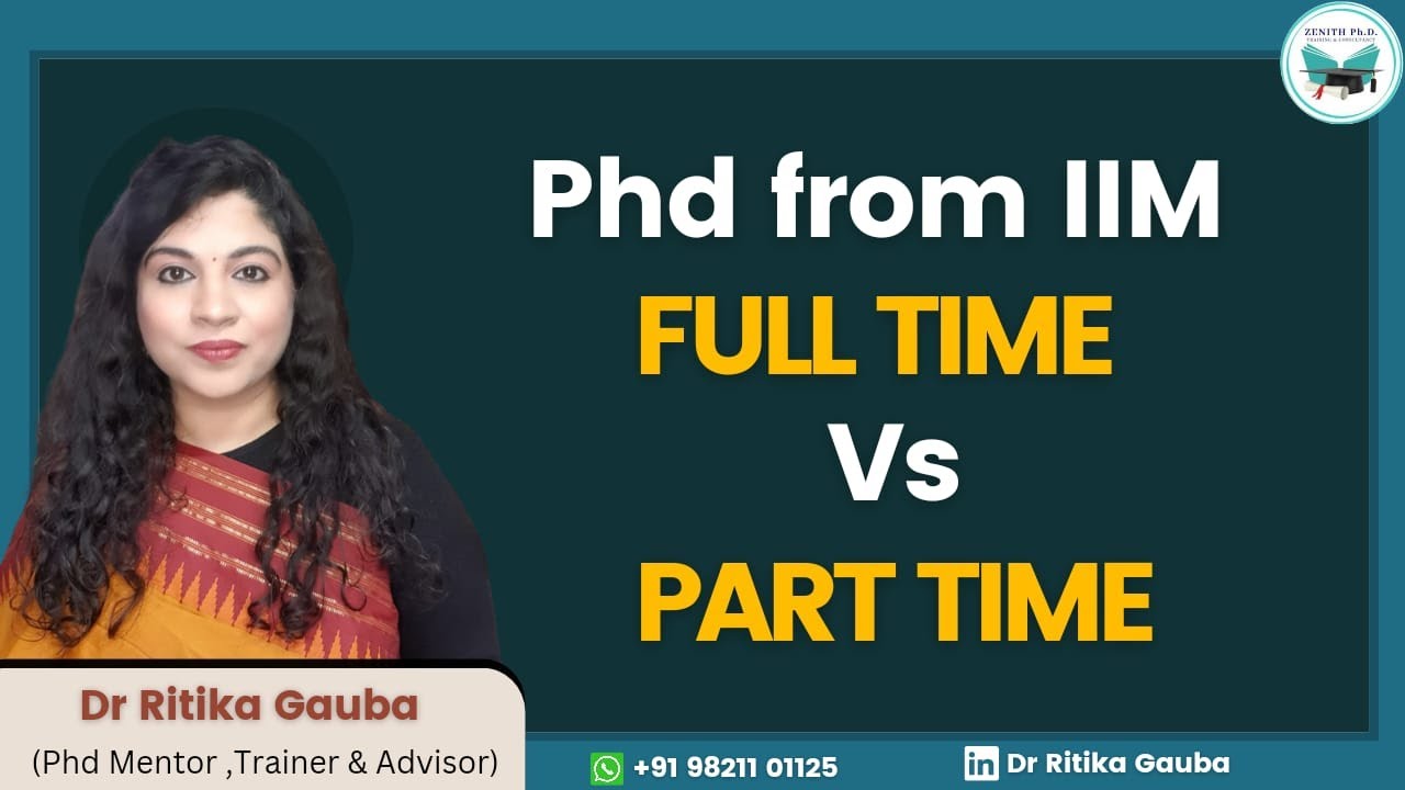 part time phd stipend in india