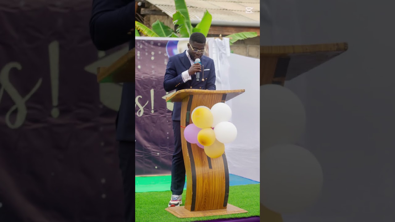 Headteacher delivering his graduation Speech