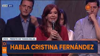 Cristina Fernández: "Alberto Fernández tendrá una tarea muy difícil"