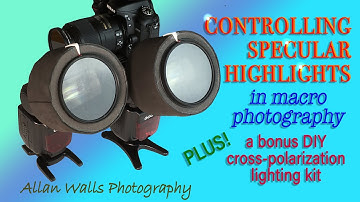 Controlling Specular Highlights - with bonus DIY cross-polarization kit