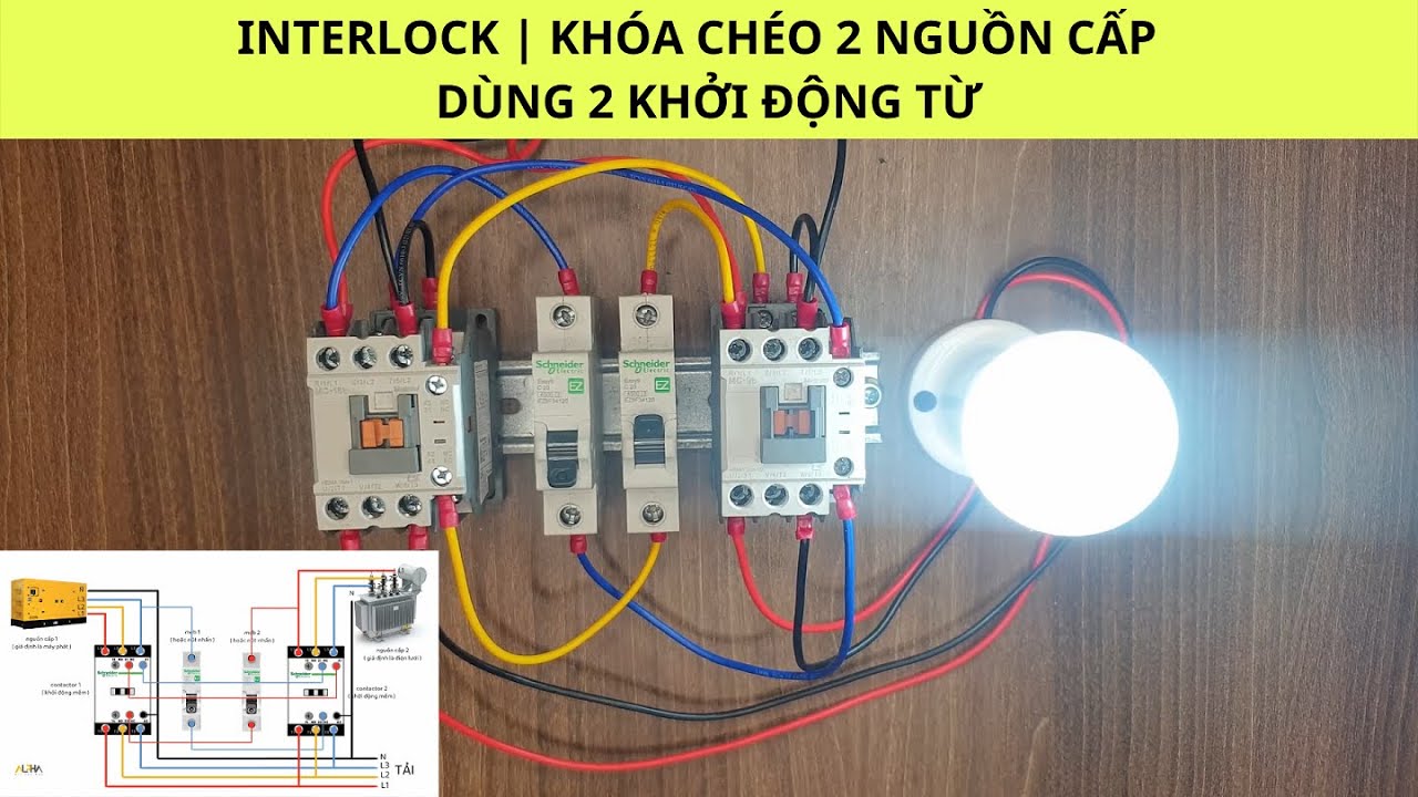 MẠCH INTERLOCK ( KHÓA CHÉO ) DÙNG 2 CONTACTOR | TEST THỰC TẾ - YouTube