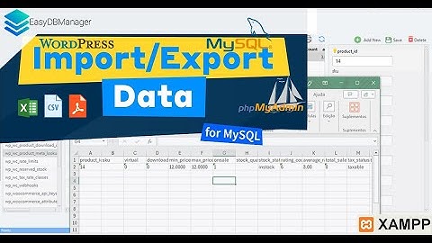 EasyDBManager Software Showcase -  Import Export Database to .xls, .csv
