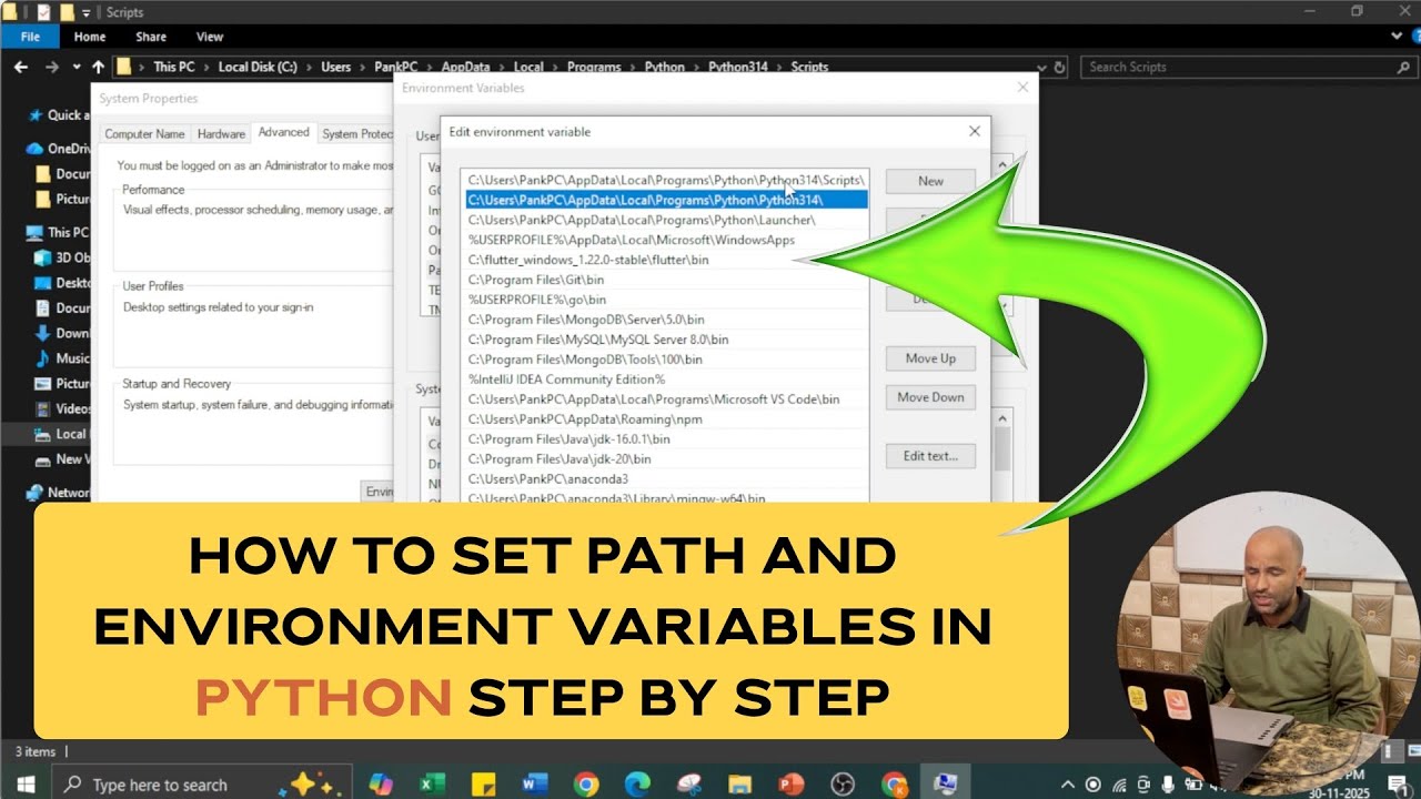 Lec 04 - Set PATH & Environment Variables in Python - Data Analytics Using Python Tutorials