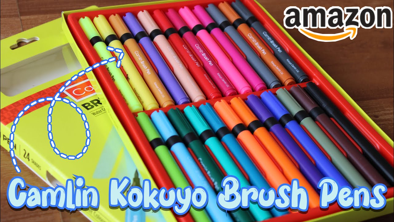 Camlin Kokuyo Brush Pen, 12 Shades (Multicolor)