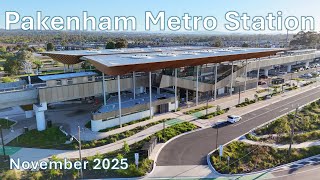 Pakenham Metro Station from the air, Melbourne, Victoria, Australia