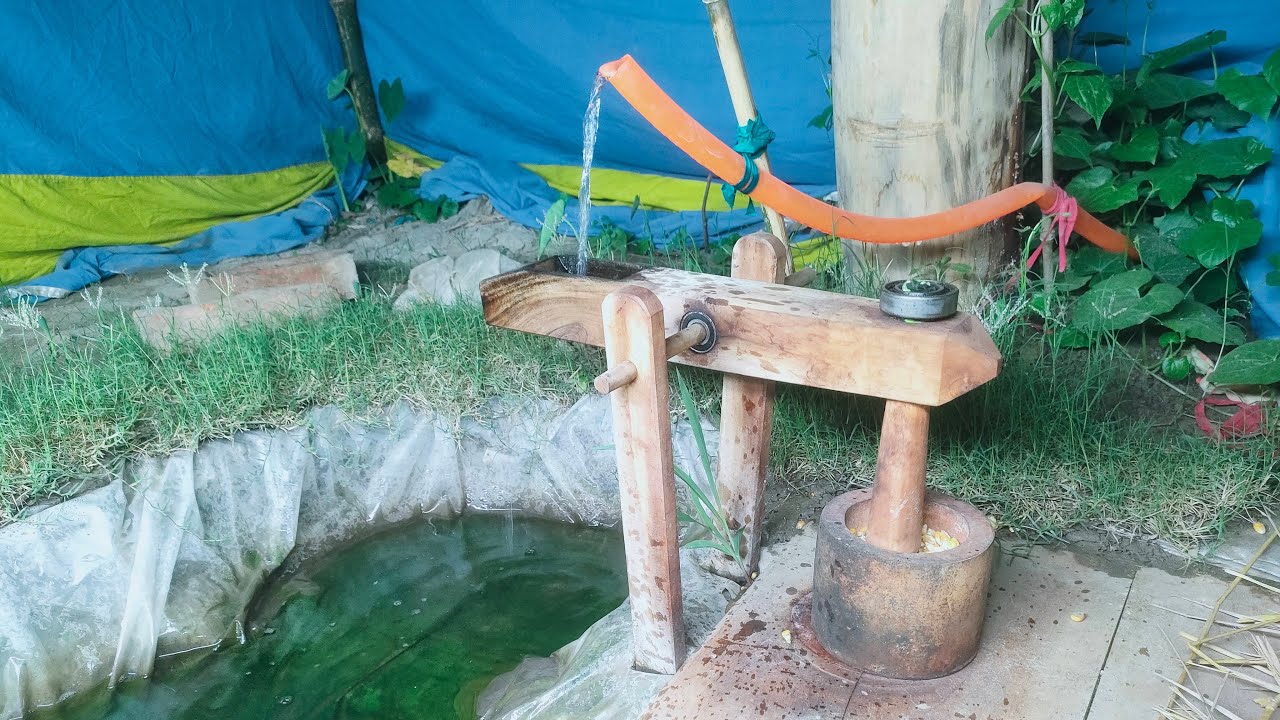 water powered pounder corn mill live ep -85