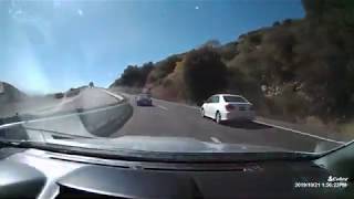 Porsche Overcorrects On Sweeping Highway Curve And Loses Control