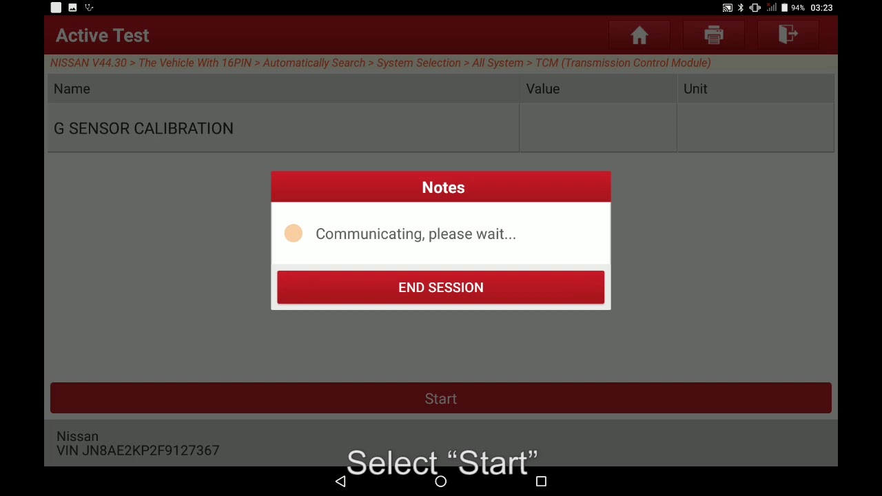X-431 | Nissan Quest: G Sensor Calibration | LAUNCH