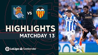 Highlights Real Sociedad vs Valencia CF (1-1)