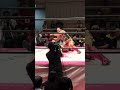 山下実優と里村芽衣子がローキックの相打ちからハイキックをお互い放つと里村のバク転キックが山下に刺さる 東京女子プロレス「ALL RISE '24」2024年10月6日 #山下実優 #里村芽衣子