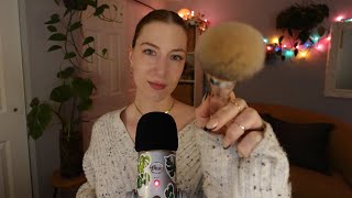 ASMR Gratitude Affirmations For Sleep & Happiness 😴 Face Brushing, Visual Triggers