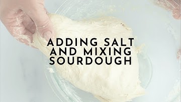 How to Mix Sourdough After Fermentolyse or Autolyse - Delayed Salt Method