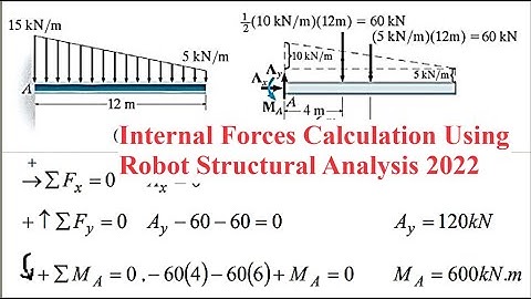 Internal Forces Calculation Using Robot Structural Analysis 2022