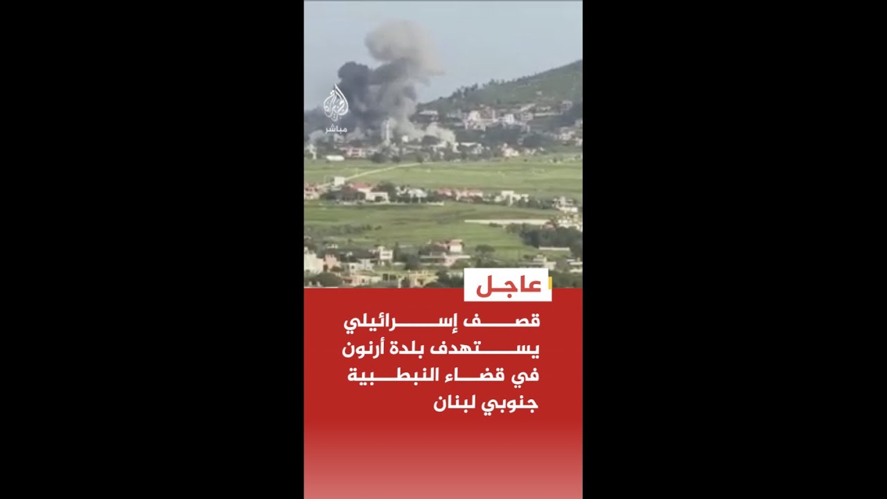 قصف إسرائيلي يستهدف بلدة أرنون في قضاء النبطبية جنوبي لبنان