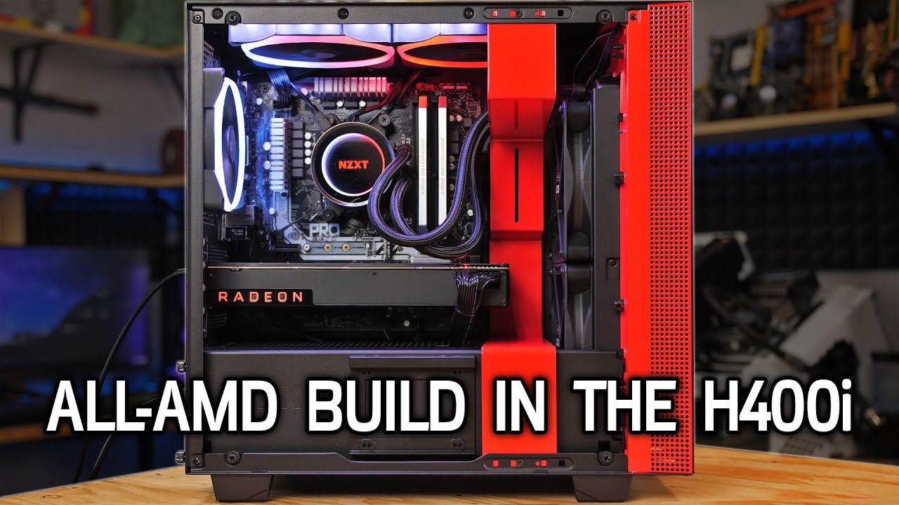 Building a $1700 All-AMD PC in the NZXT H400i! R7 1700 + Vega56
