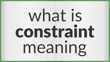 Constraint | meaning of Constraint