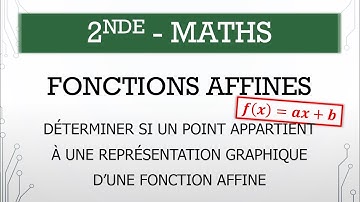 Seconde - Maths - M.2.1 - Déterminer si un point appartient à une droite (fonction affine)
