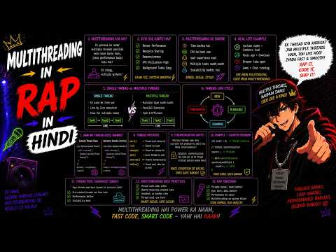 multithreading explained in rap in Hindi