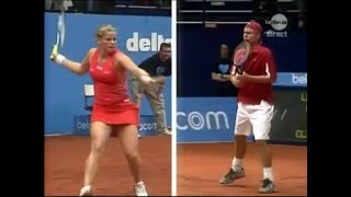 Kim Clijsters vs Lleyton Hewitt - 2004 Exhibition in Bree, Belgium - Highlights Profile