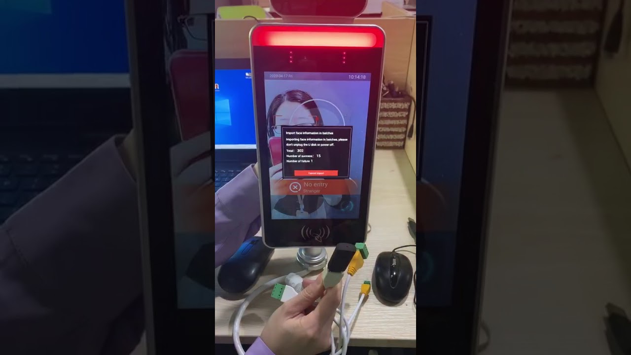Biometric Fever Detection Facial Recognition System Made for Entrance Guard Gate Access Control