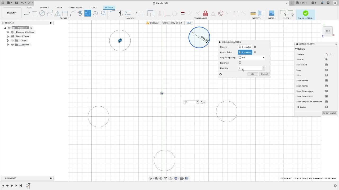 (Part.16) 2D Sketching (Circular Pattern). Fusion 360 for the absolute