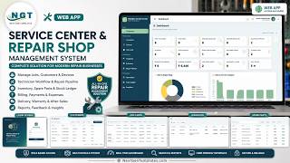SERVICE CENTER & REPAIR SHOP MANAGEMENT SYSTEM WEB APP screenshot 1