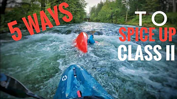 Whitewater Kayak Skills Practice on Class II