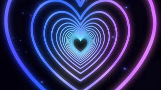 Heart Tunnel🩵🩷Abstract Background Video Loop | Animated Background | Heart Wallpaper Video