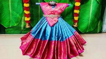 Quick and Easy Varamahalakshmi Saree Draping 🪷 How to Drape Saree for Varamahalakshmi #trending#diy