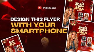 Come progettare un volantino natalizio per un marchio di capelli utilizzando Pixellab su un telef... screenshot 3