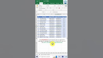 Cách tính số ngày làm việc bằng hàm NETWORKDAYS trong Excel #shorts